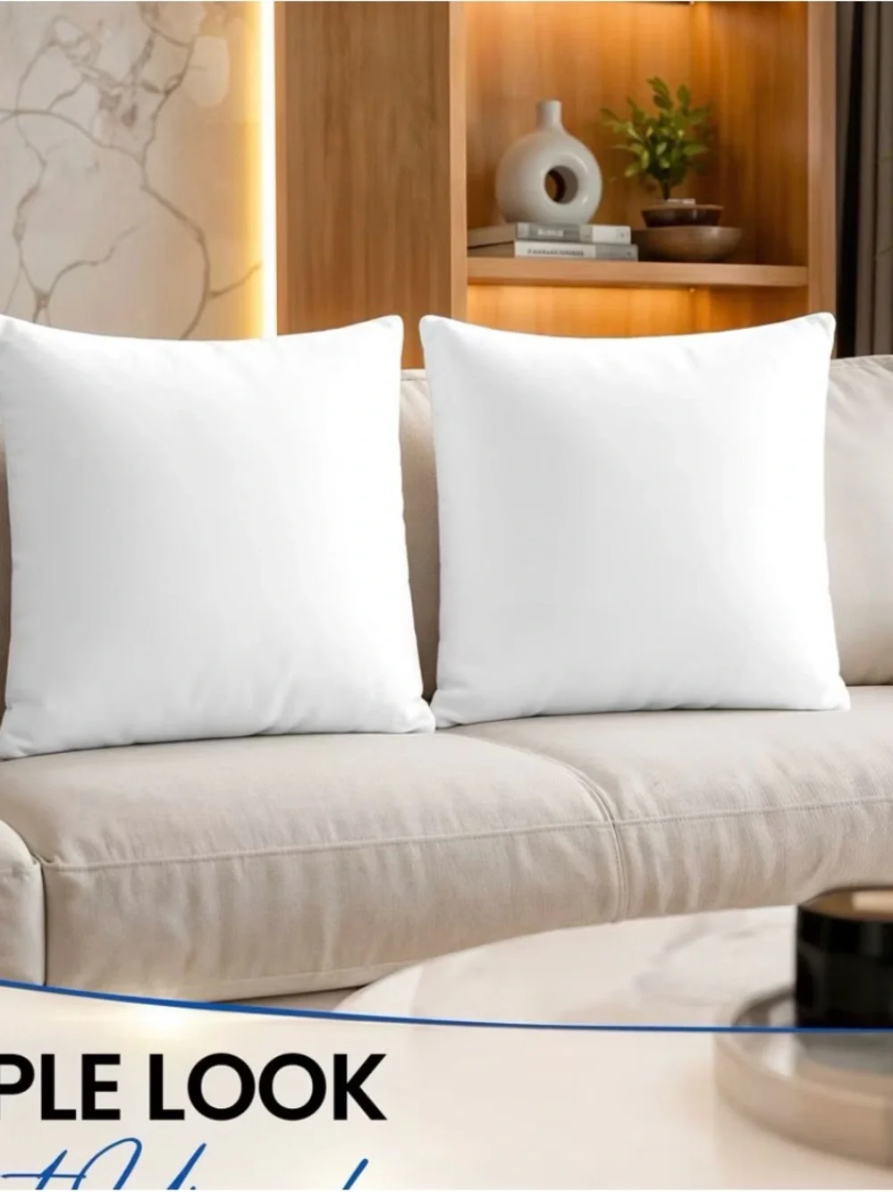 Pack of 8 White Throw Pillow Inserts - OEKO-TEX Standard